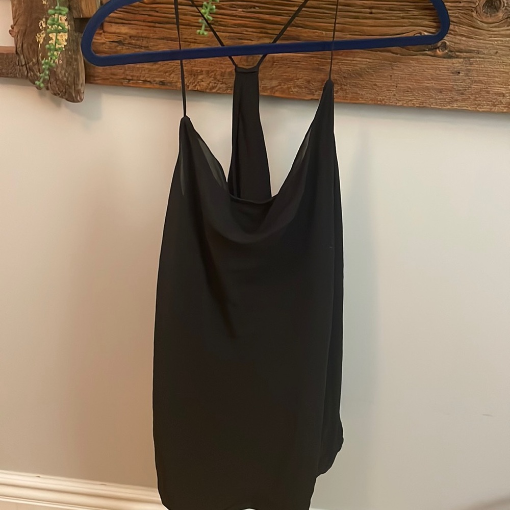 Silk black top